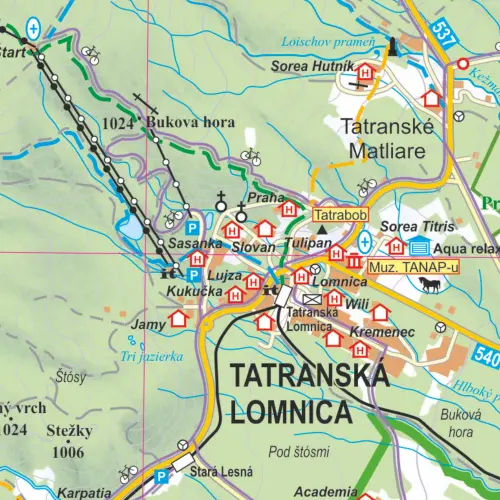 Tatry polskie i słowackie mapa ścienna - naklejka, 1:35 000, ArtGlob